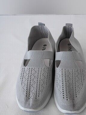 FME Women's Gray Knit Mary Jane Walking Shoes Size 42 FREE SHIPPING